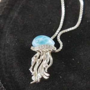 Laura Bonetti Larimar Jellyfish Pendant .925